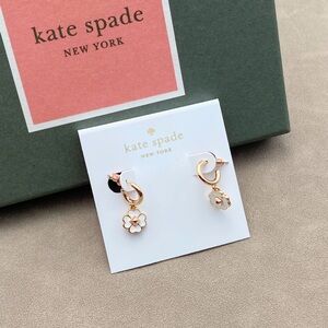 Kate Spade Gold and Cream Floral Earrings
